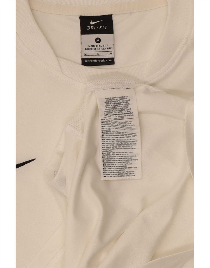 Мужская футболка Nike Dri Fit, средний белый полиэстер