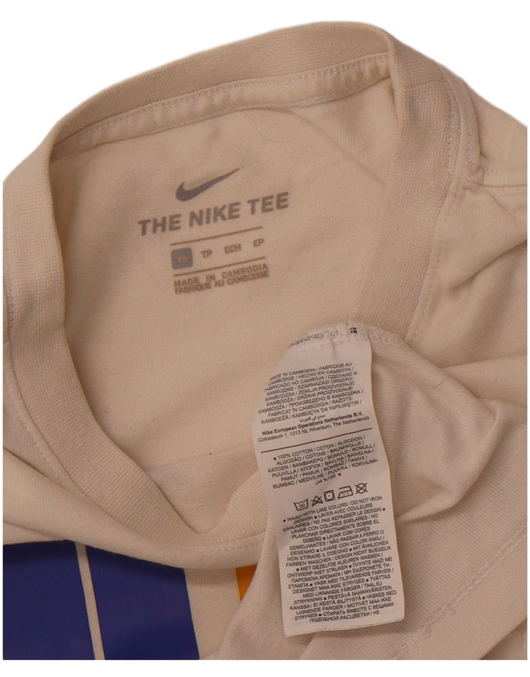 Мужская футболка с рисунком NIKE XS, белый хлопок
