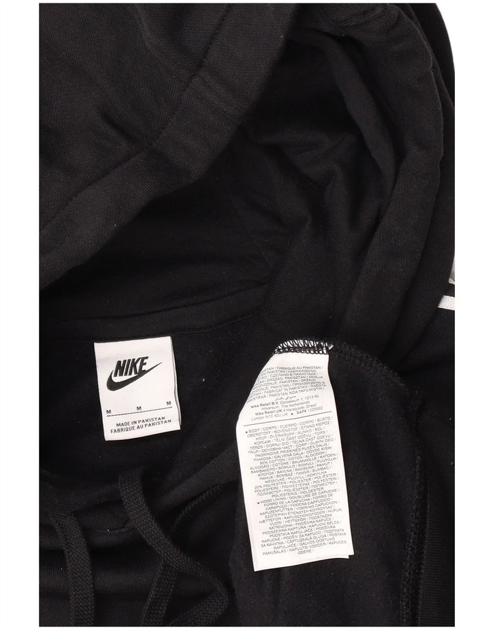 Мужской джемпер с капюшоном с рисунком Nike, средний черный, хлопковый