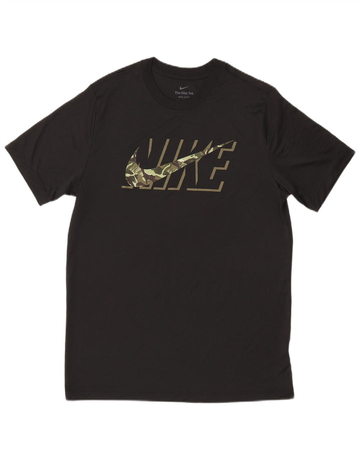 Мужская футболка с рисунком Nike Dri Fit, средний черный