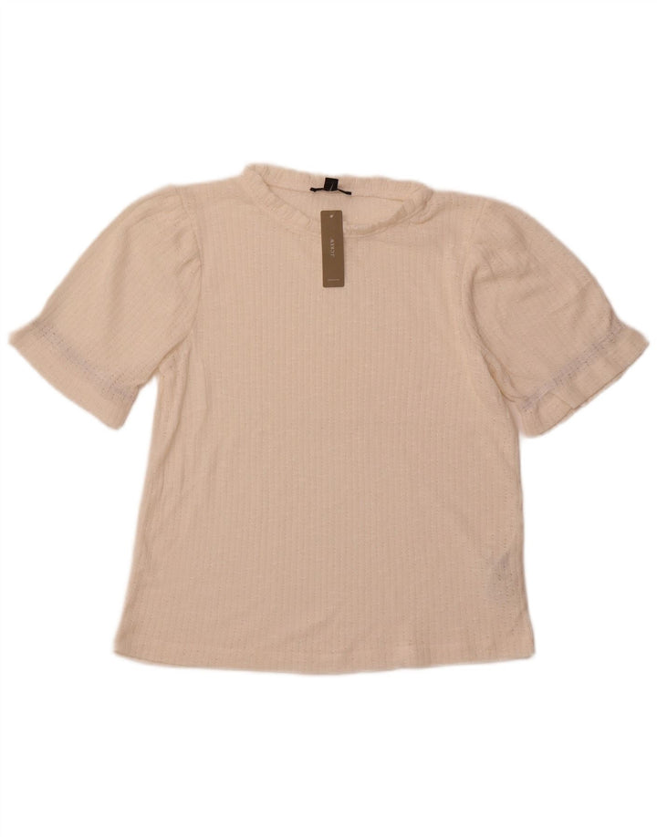 Женская трикотажная блузка J. CREW Top UK 14, средний цвет, белый полиэстер