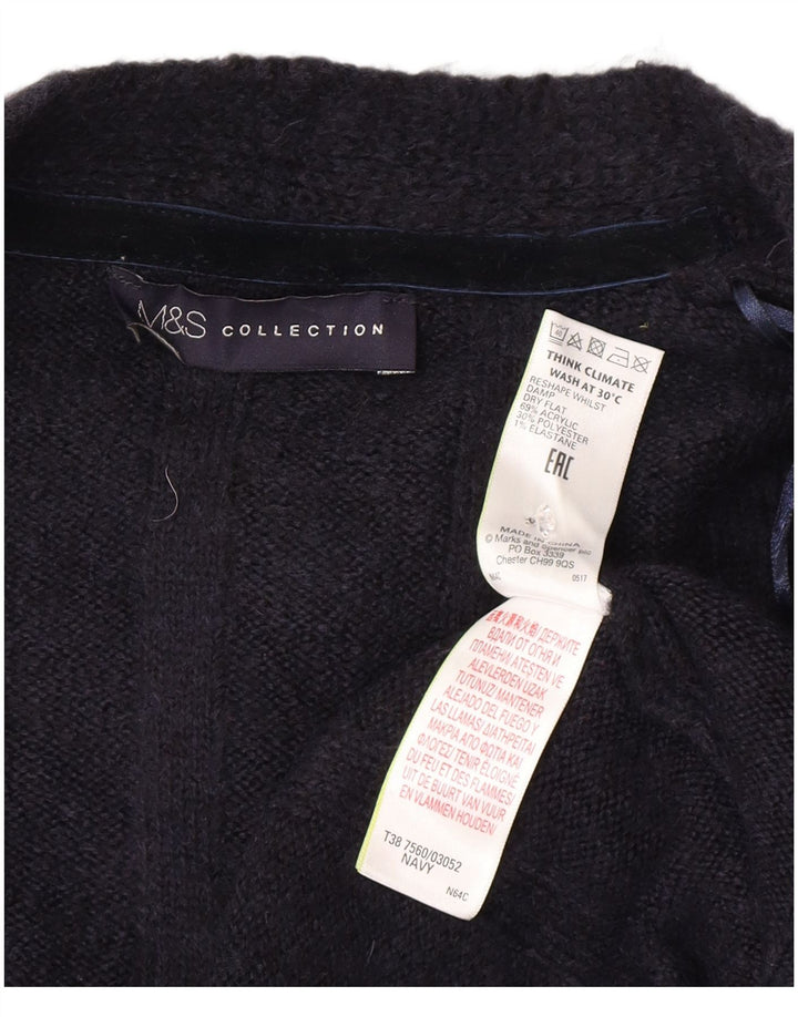 Женский удлиненный кардиган Marks & Spencer UK 14, средний темно-синий