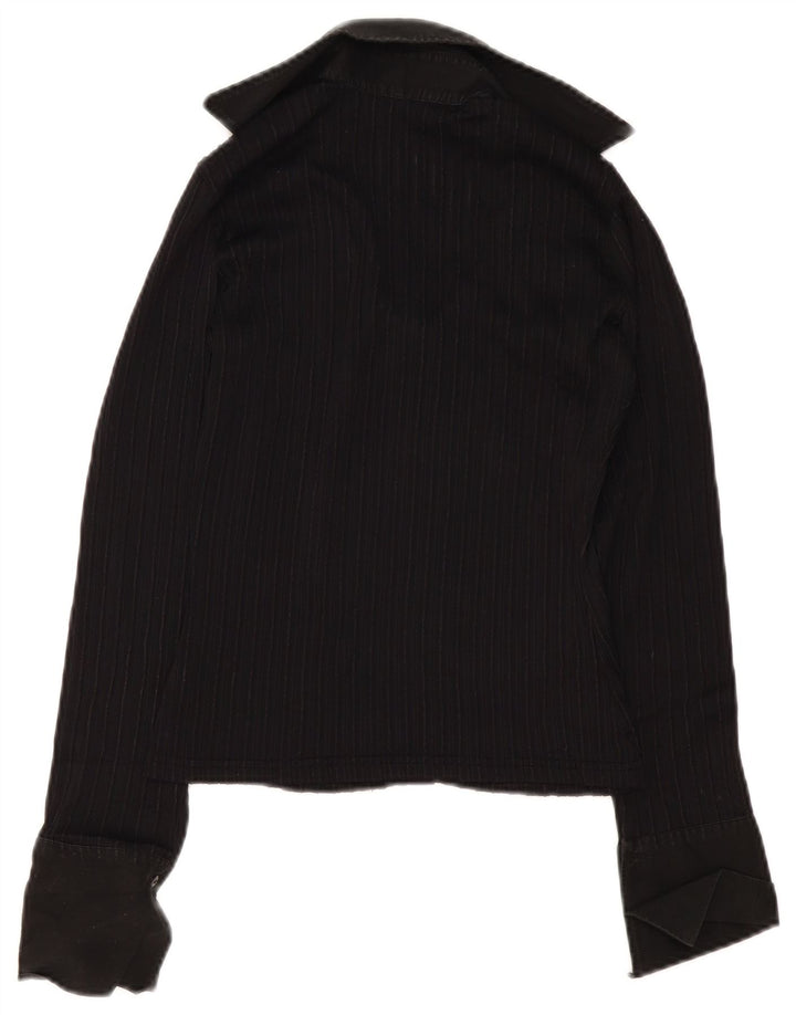 Женская блузка-рубашка Naracamicie UK 10, маленькая, черная, полиамид