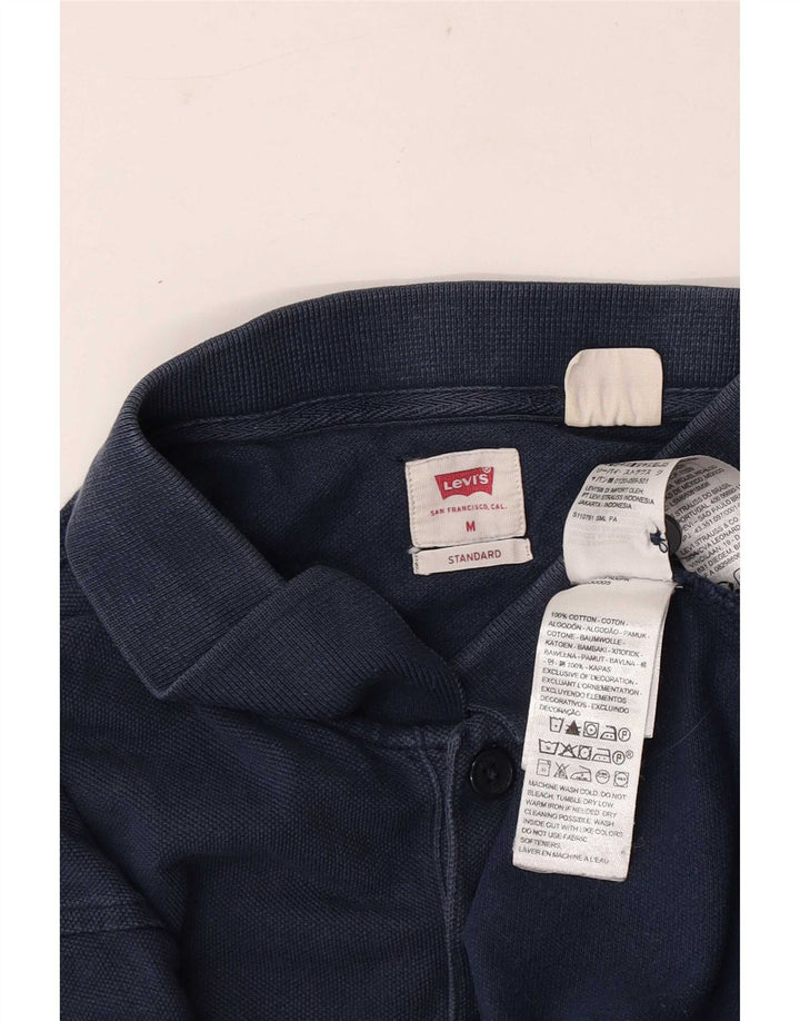 Мужская рубашка поло Levi's Standard, темно-синяя, хлопковая, среднего размера