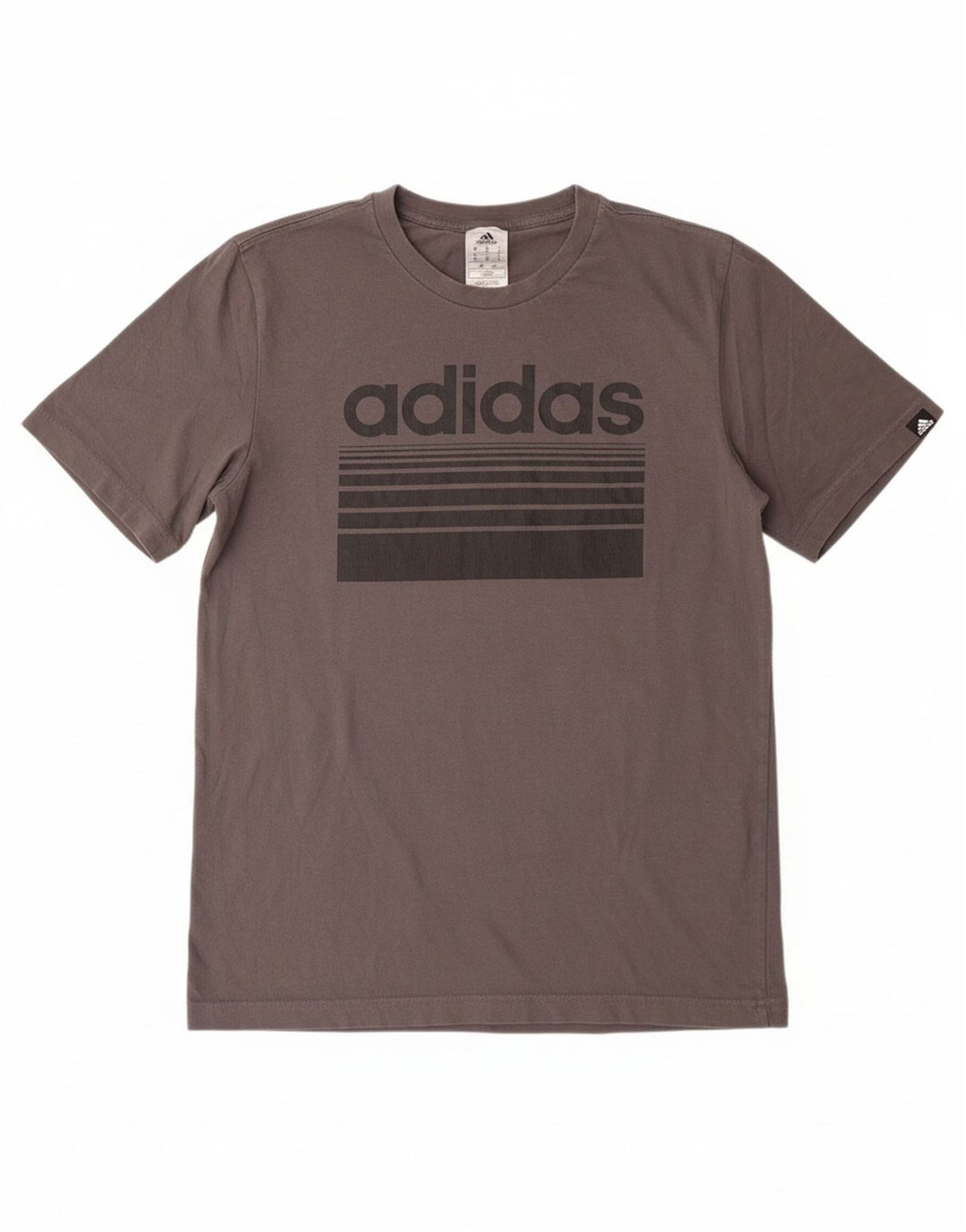 ADIDAS Mens Graphic T-Shirt Top Small Grey Cotton
