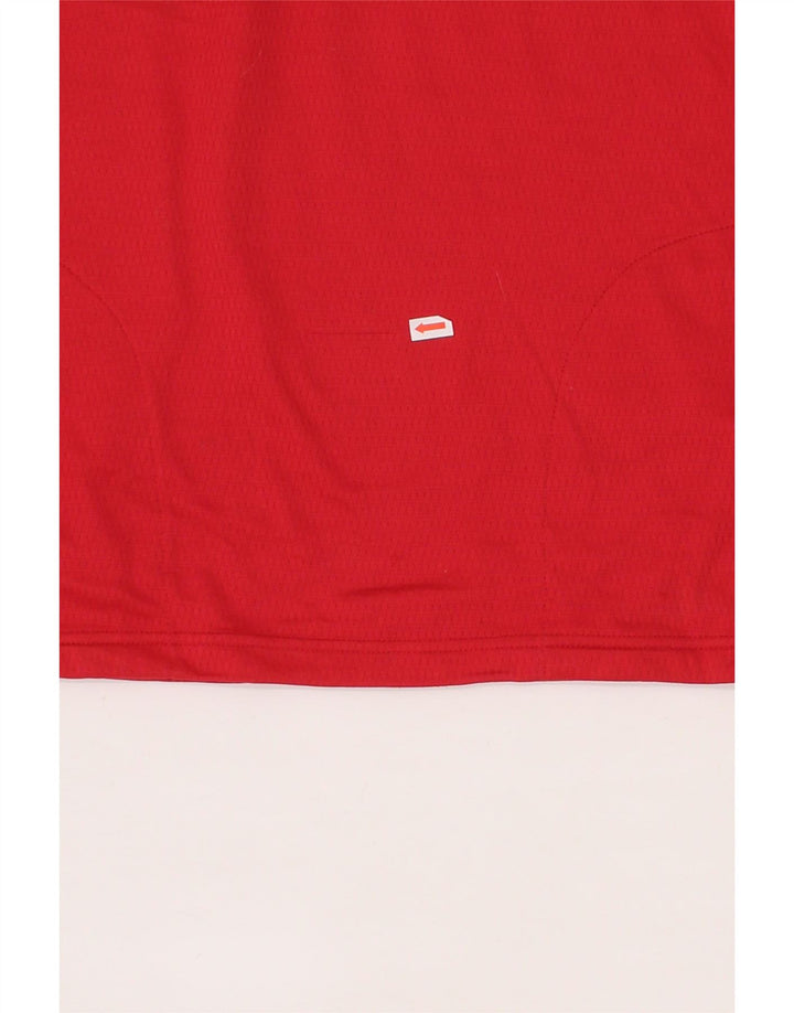 IZOD Mens Zip Neck Top Long Sleeve Medium Red Polyester Vintage Izod and Second-Hand Izod from Messina Hembry 
