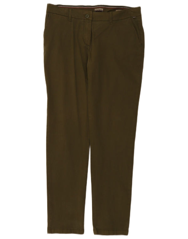 Женские узкие брюки чинос Napapijri UK 12, средние W34 L32, хлопок цвета хаки