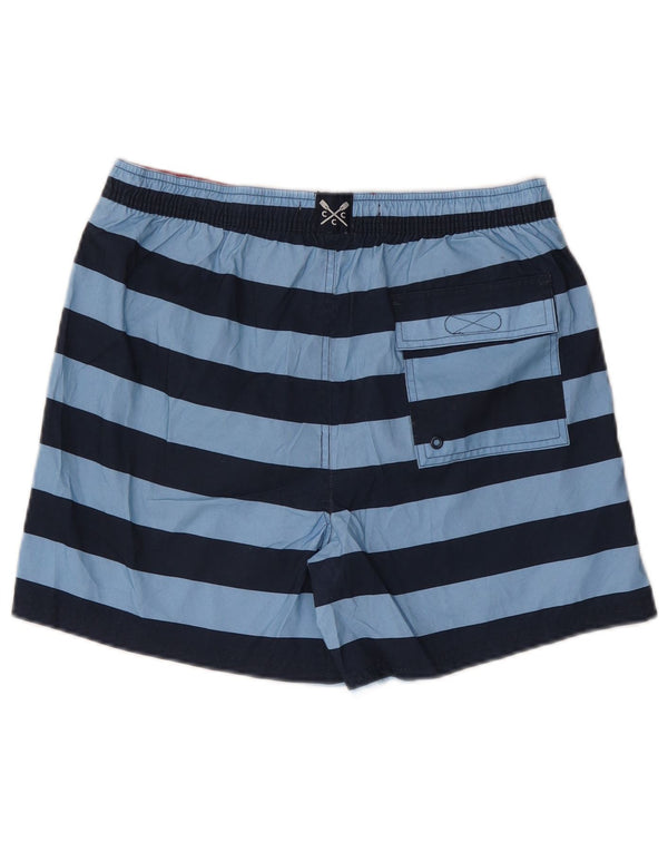 ОДЕЖДА ЭКИПАЖА Мужские шорты для плавания из полиэстера средней синей полоски