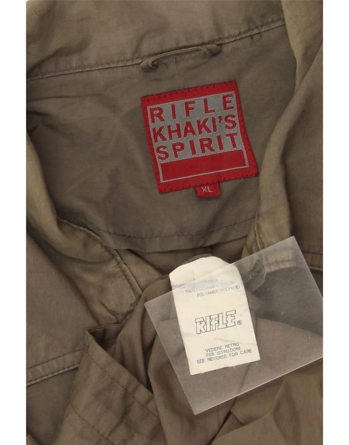 Мужская куртка-бомбер цвета хаки Rifle UK 42 XL, хаки, полиамид