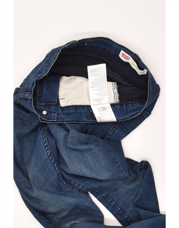 LEVI'S Girls Skinny Jeans 11-12 Years W29 L29  Navy Blue Cotton | Vintage Levi's | Thrift | Second-Hand Levi's | Used Clothing | Messina Hembry 