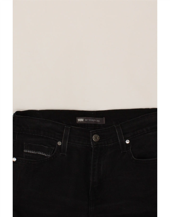 LEVI'S Womens Straight Jeans W28 L30  Black Cotton Vintage Levi's and Second-Hand Levi's from Messina Hembry 
