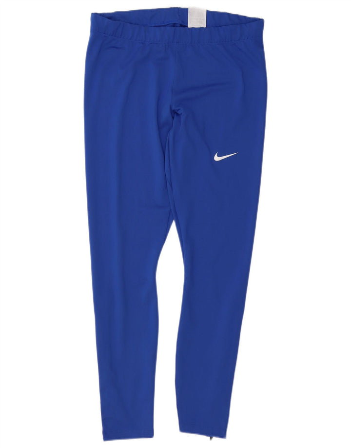 Женские леггинсы Nike Dri Fit UK 14, большой синий полиэстер