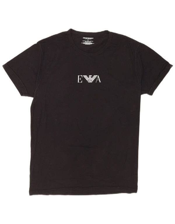 Мужская футболка с рисунком Emporio Armani Top XL, черный хлопок