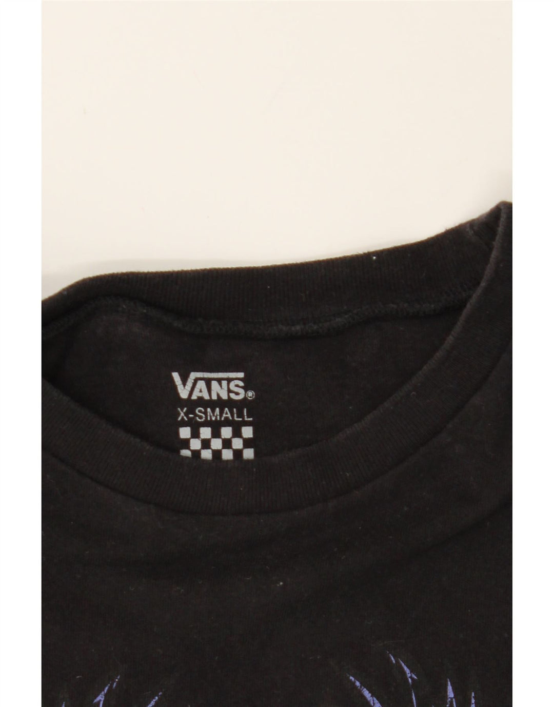 VANS Mens Graphic T-Shirt Top XS Black Vintage Vans and Second-Hand Vans from Messina Hembry 