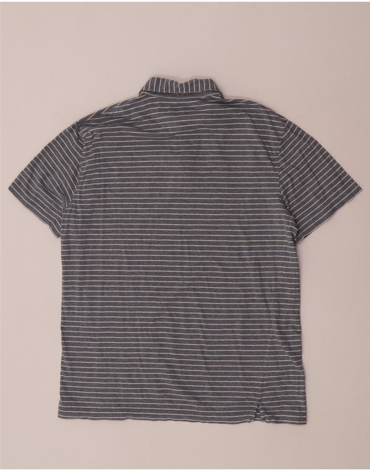 Мужская рубашка-поло приталенного кроя Hackett, большая серая полоска