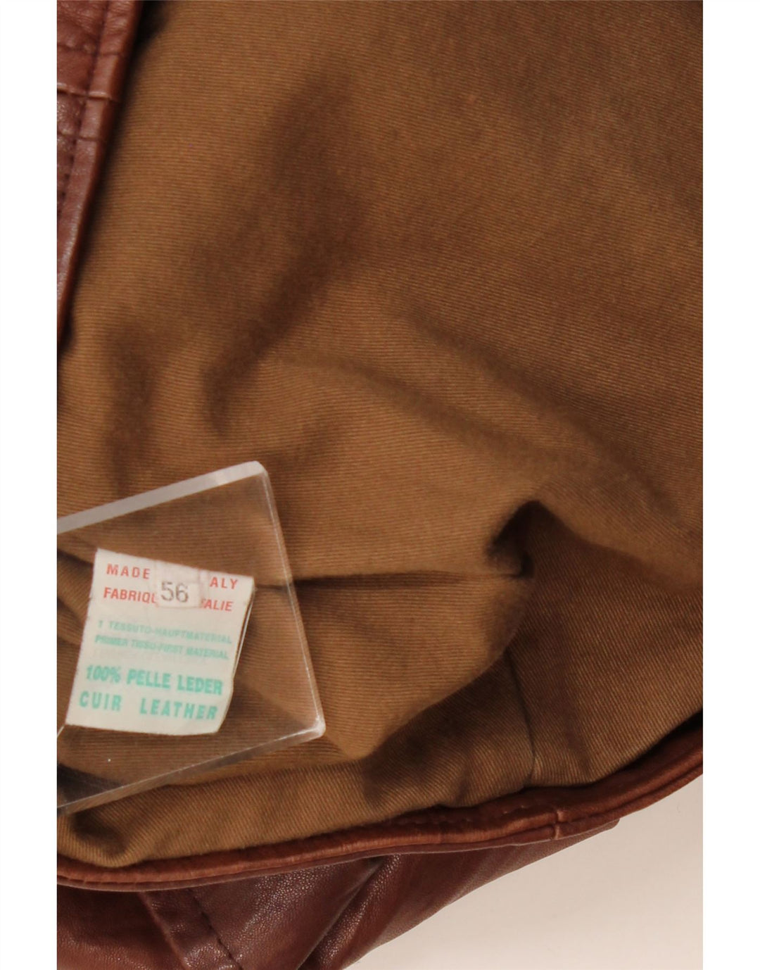 Винтажная мужская кожаная куртка в стиле милитари UK 40, большая коричневая кожаная