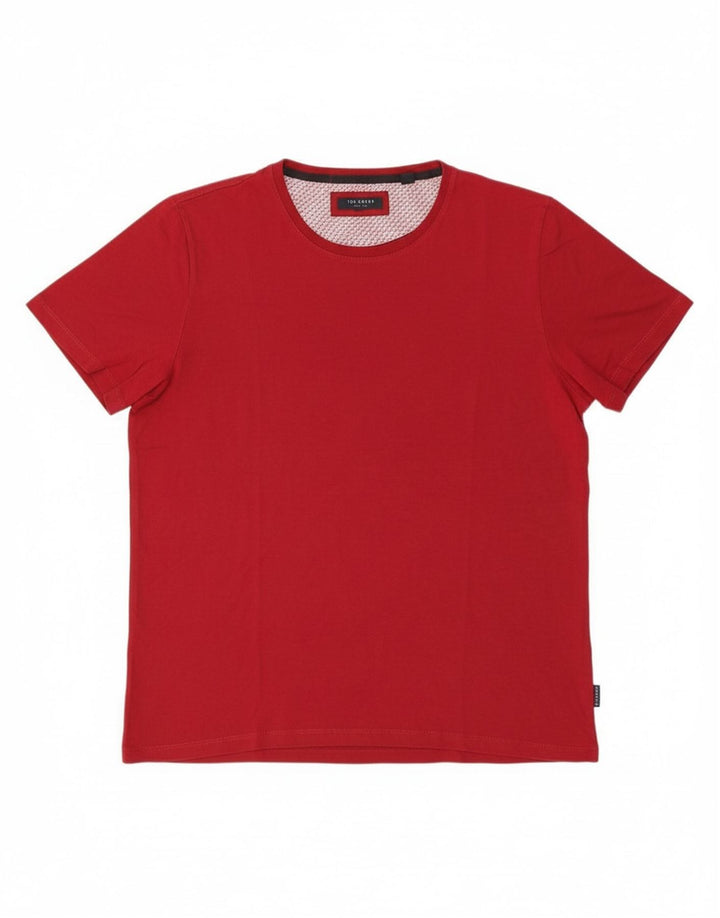 TED BAKER Womens T-Shirt Top Size 5 XL Red Cotton
