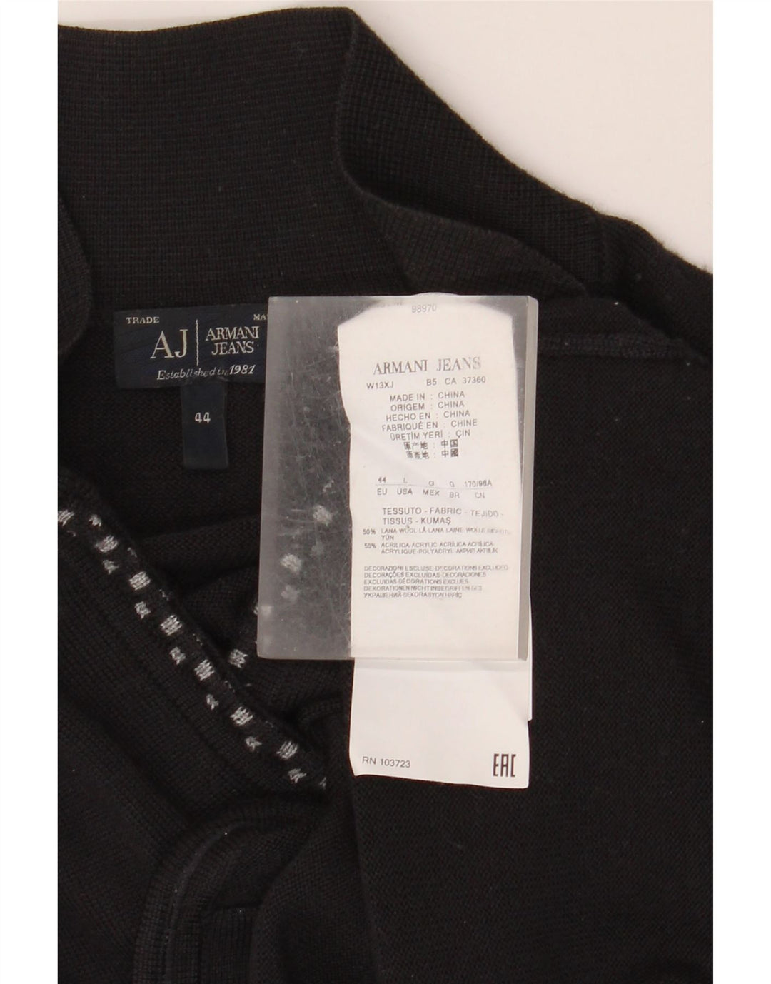 Женский кардиган Armani Jeans IT 44 Medium Black Wool