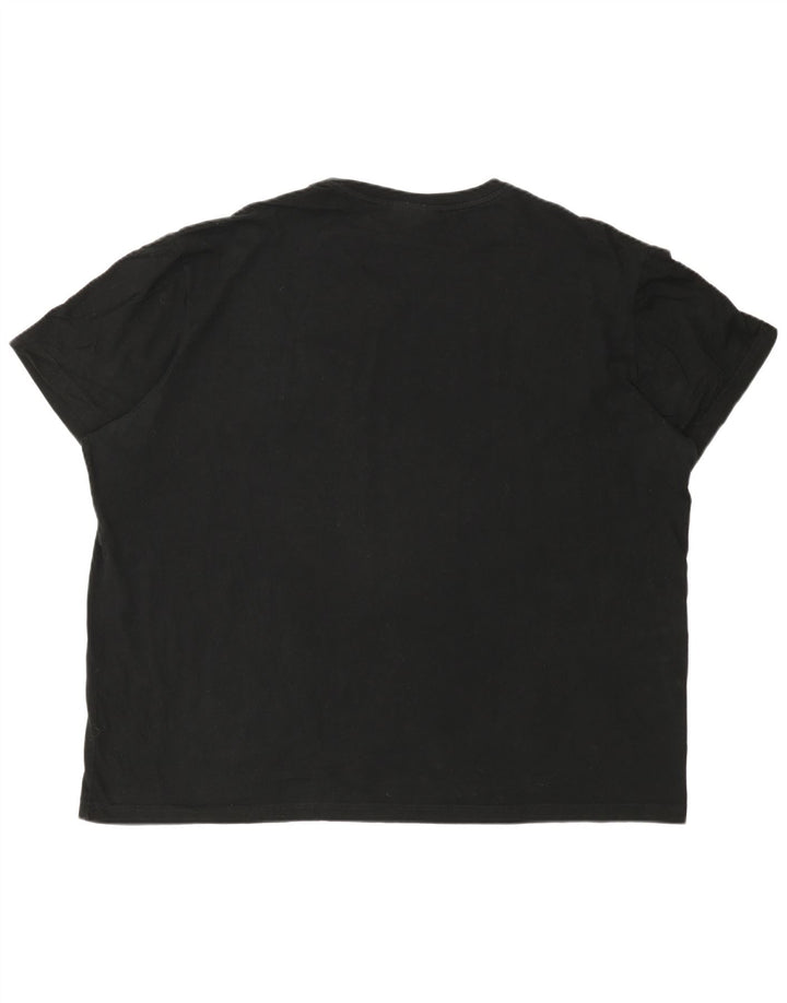 Мужская футболка Lacoste, размер 8 3XL, черная, хлопок