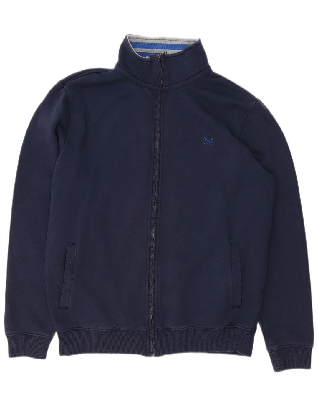 Crew Clothing Мужской спортивный костюм Верхняя куртка Среднего размера Темно-синий Хлопок