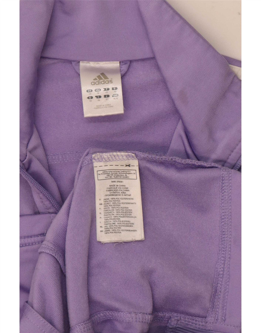 Женский спортивный костюм Adidas Top Jacket UK 14, средний фиолетовый, полиэстер
