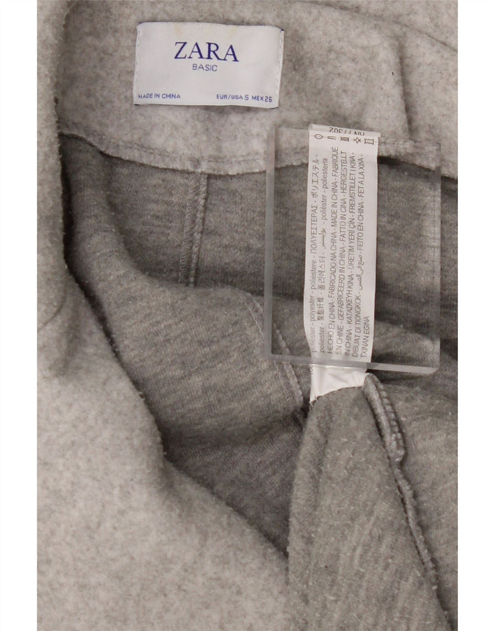 ZARA Womens Oversized Open Fleece Jacket UK 10 Small Grey Polyester Vintage Zara and Second-Hand Zara from Messina Hembry 