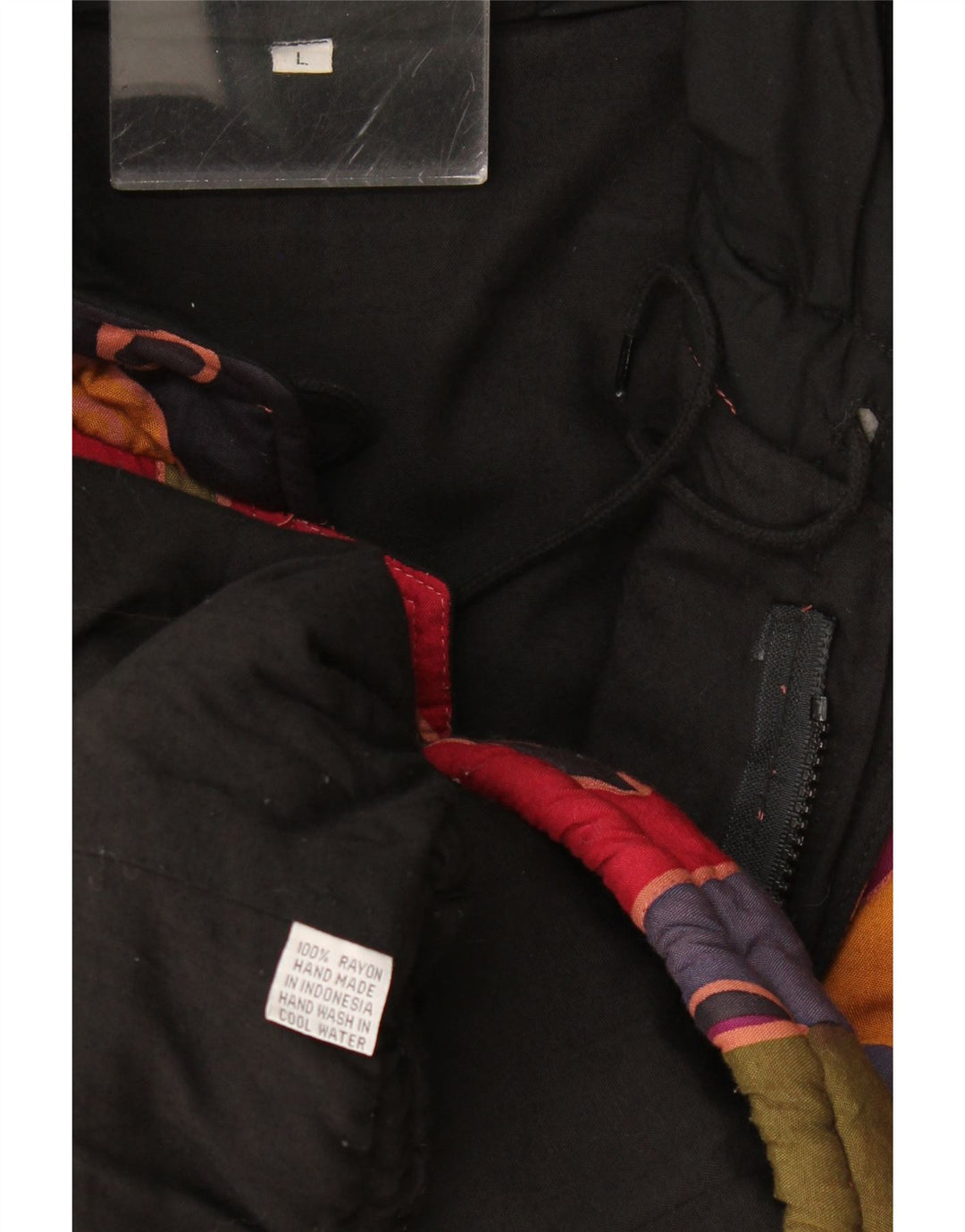 Винтажная женская ветровка с абстрактным узором, Великобритания 16, большая разноцветная