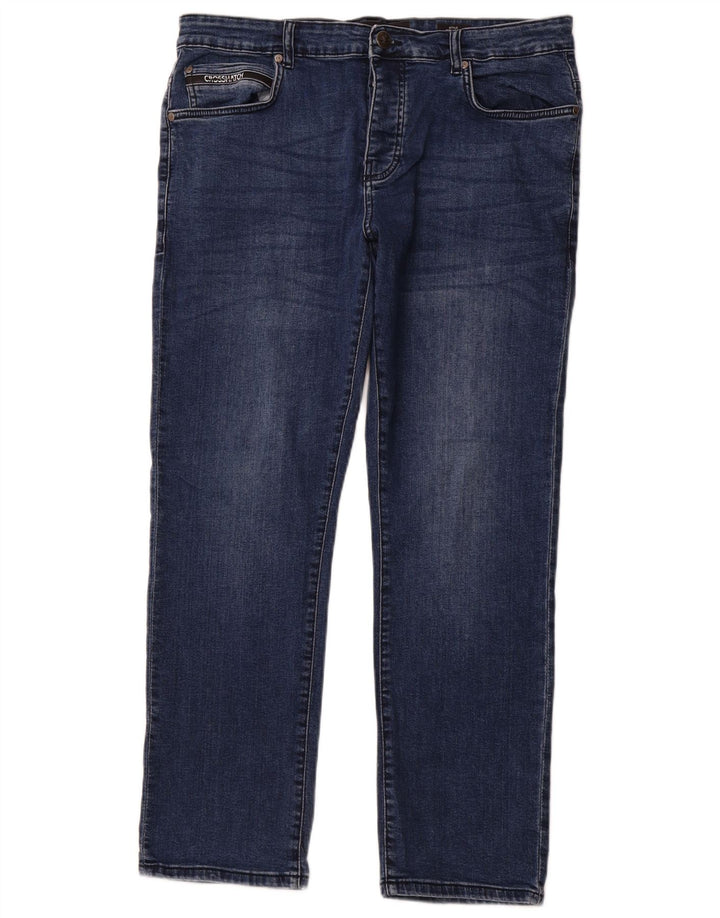 Женские прямые джинсы CROSSHATCH Princed W36 L30, синий хлопок