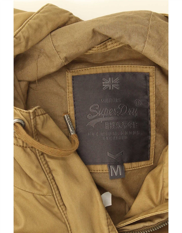 Женская парка Superdry с капюшоном UK 14, средний цвет хаки, хлопок