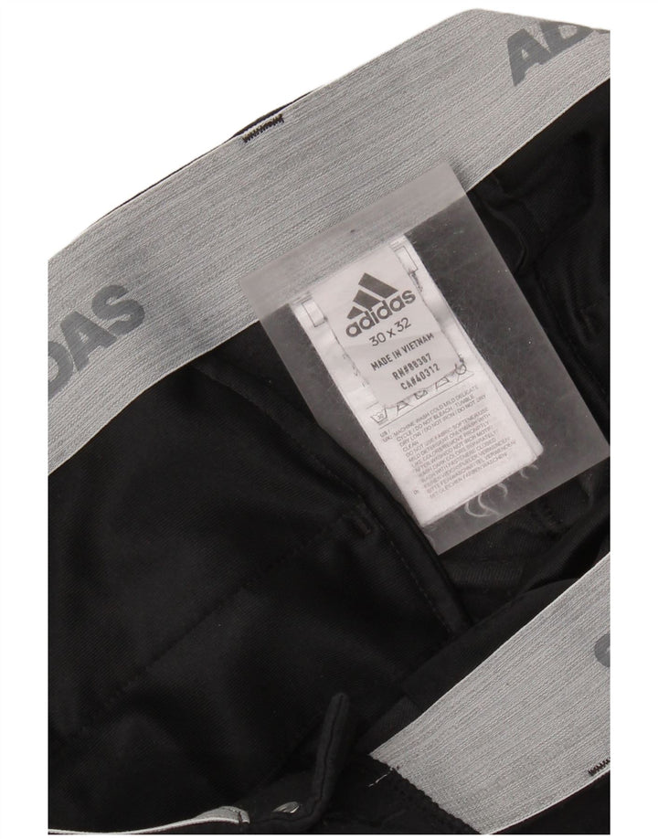 Мужские прямые брюки-чинос ADIDAS W30 L32, черный полиэстер