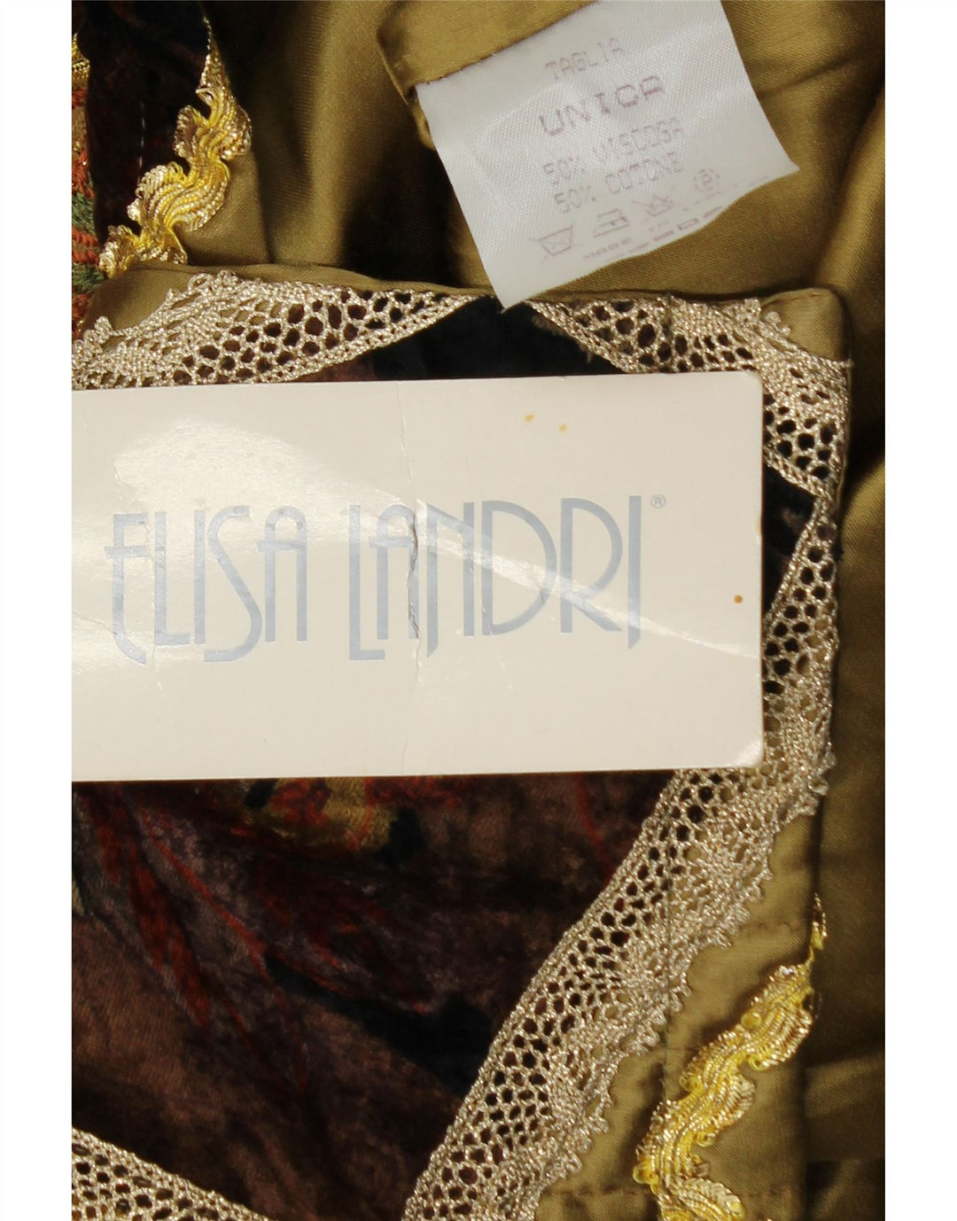 Женский пиджак ELISA LANDRI UK 16, большой цвет хаки, лоскутная вискоза