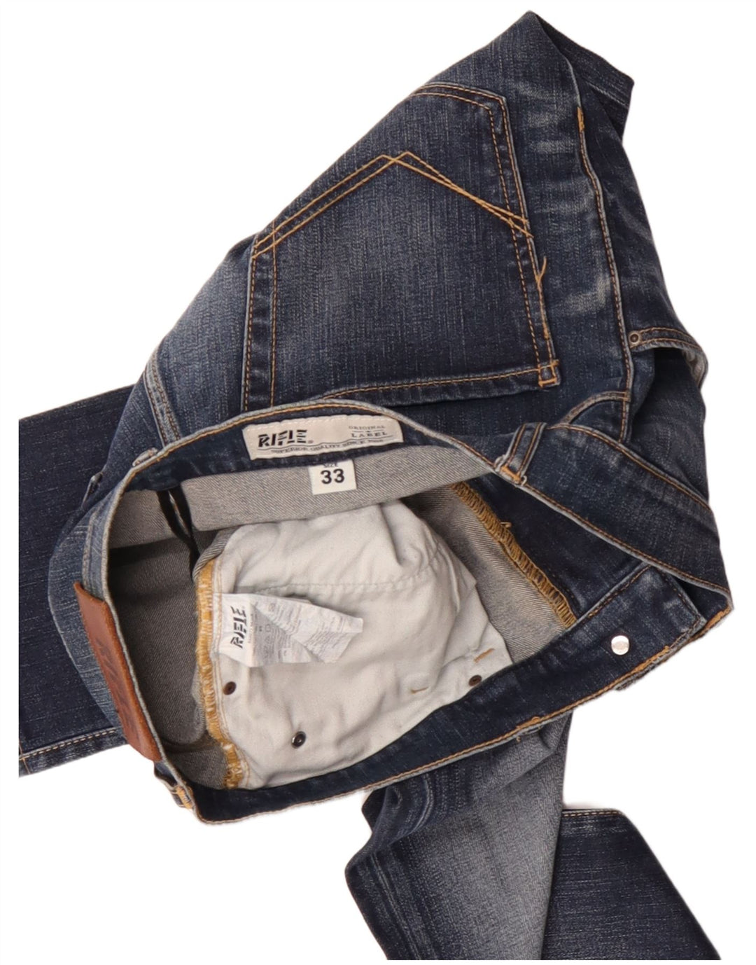 Мужские прямые джинсы Rifle W33 L31, синий хлопок