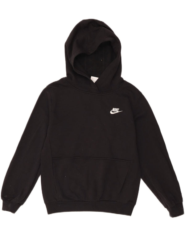Джемпер с капюшоном Nike для девочек 12–13 лет, большой черный, хлопковый