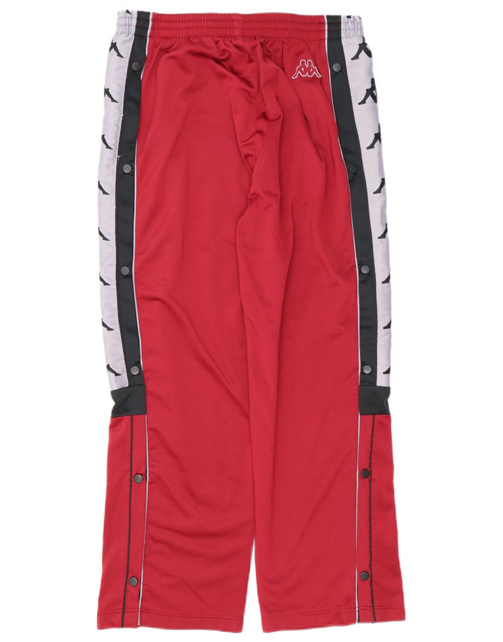 Мужские спортивные брюки Kappa с графическим рисунком, большие бордовые, полиэстер с цветными блоками