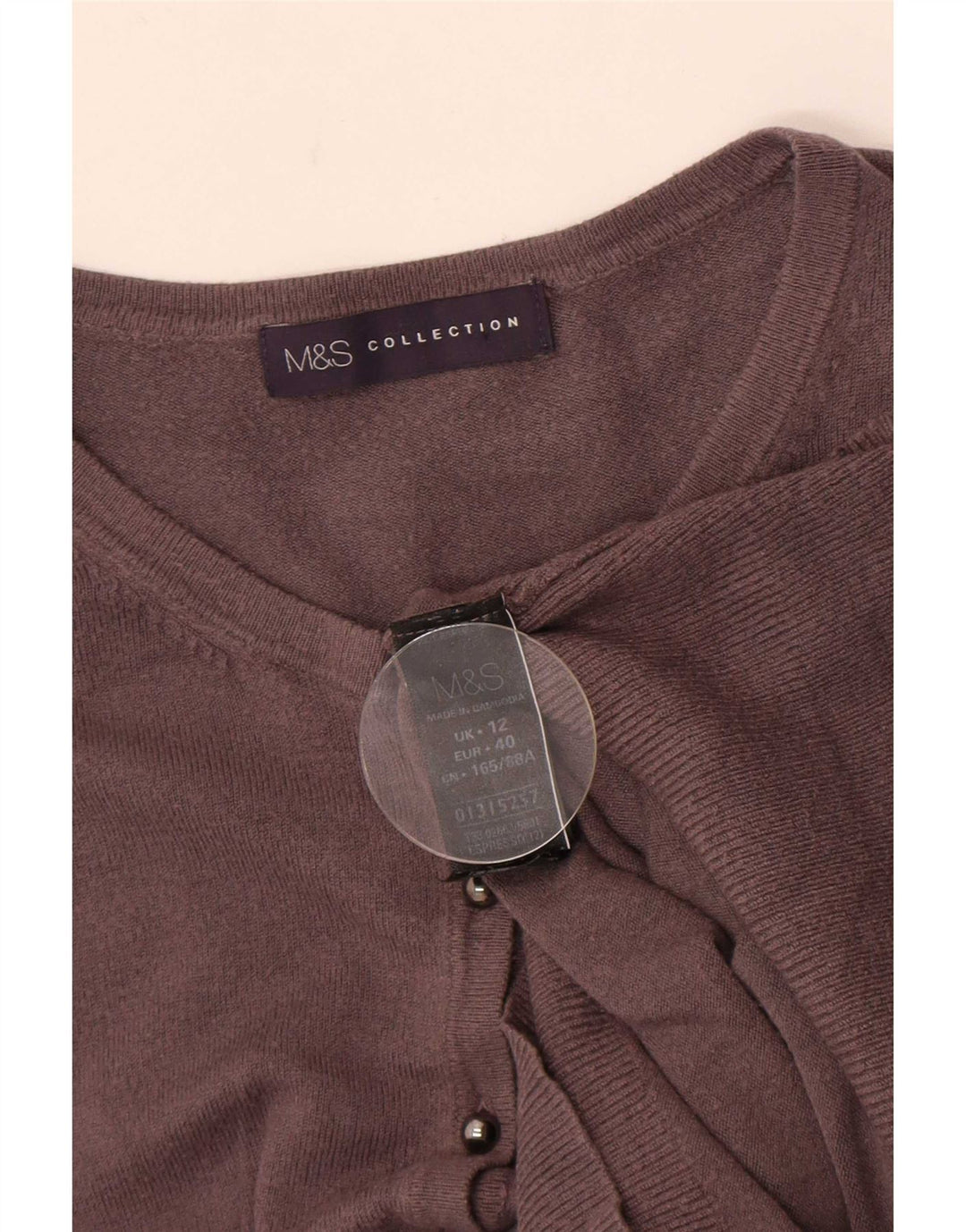 Женский кардиган Marks & Spencer UK 12, средний серый вискоза