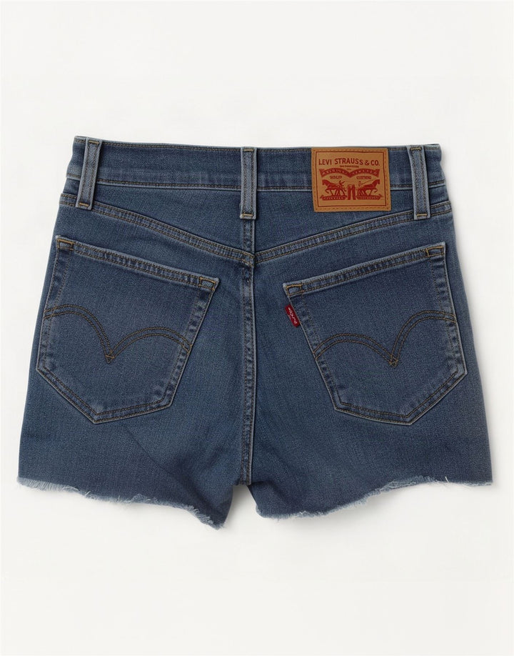 Женские потертые джинсовые шорты Levi's W27, маленькие синие, хлопок
