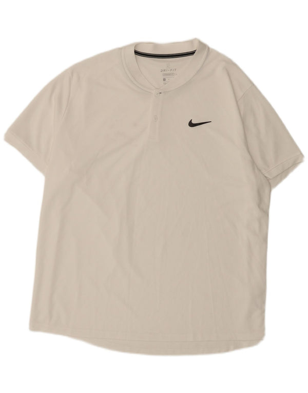 Мужская футболка NIKE Dri Fit Standard Fit, топ XL, белый полиэстер