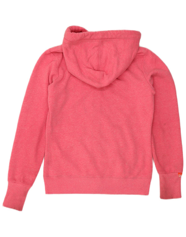 Женский свитер с капюшоном на молнии Superdry UK 10, маленький розовый
