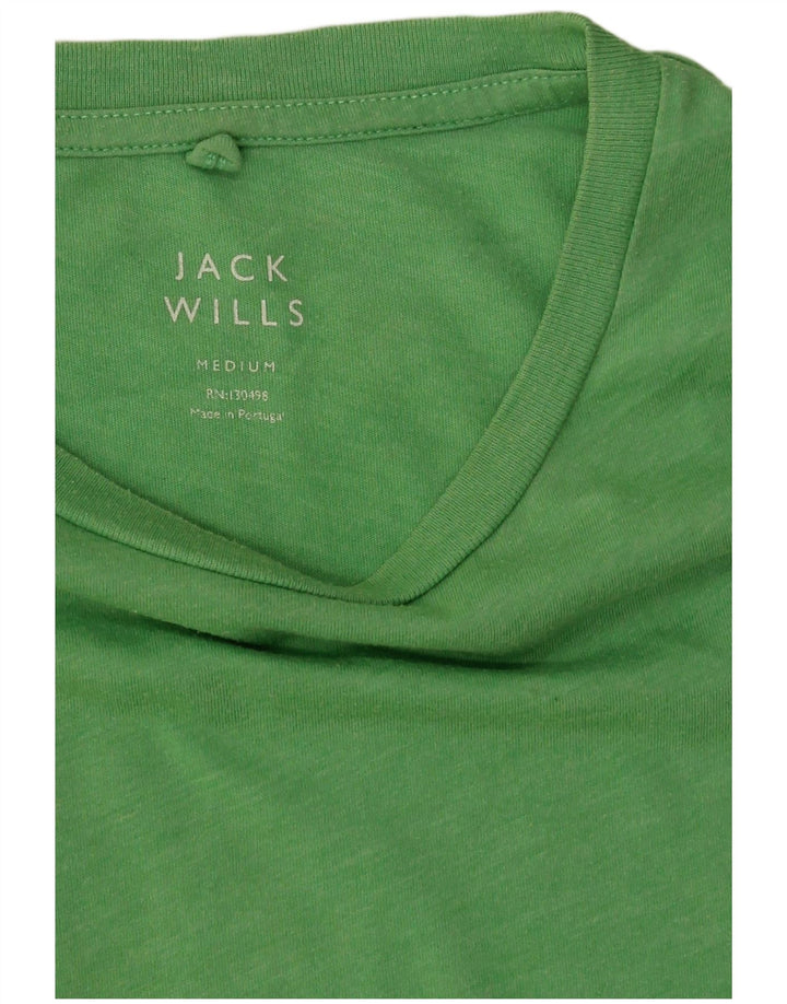 Мужская футболка Jack Wills из хлопка среднего размера зеленого цвета