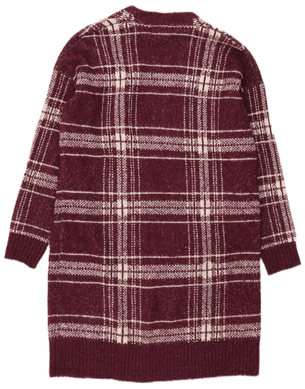 Женский удлиненный кардиган Marks & Spencer UK 12, средний бордовый
