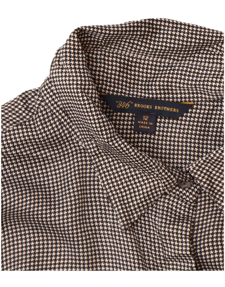 Женская блузка-рубашка Brooks Brothers 346, США 12, большой серый полиэстер