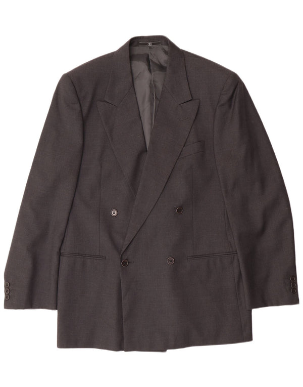 VALENTINO Мужской двубортный костюм-двойка IT 50 Большой W34 L30 Серый