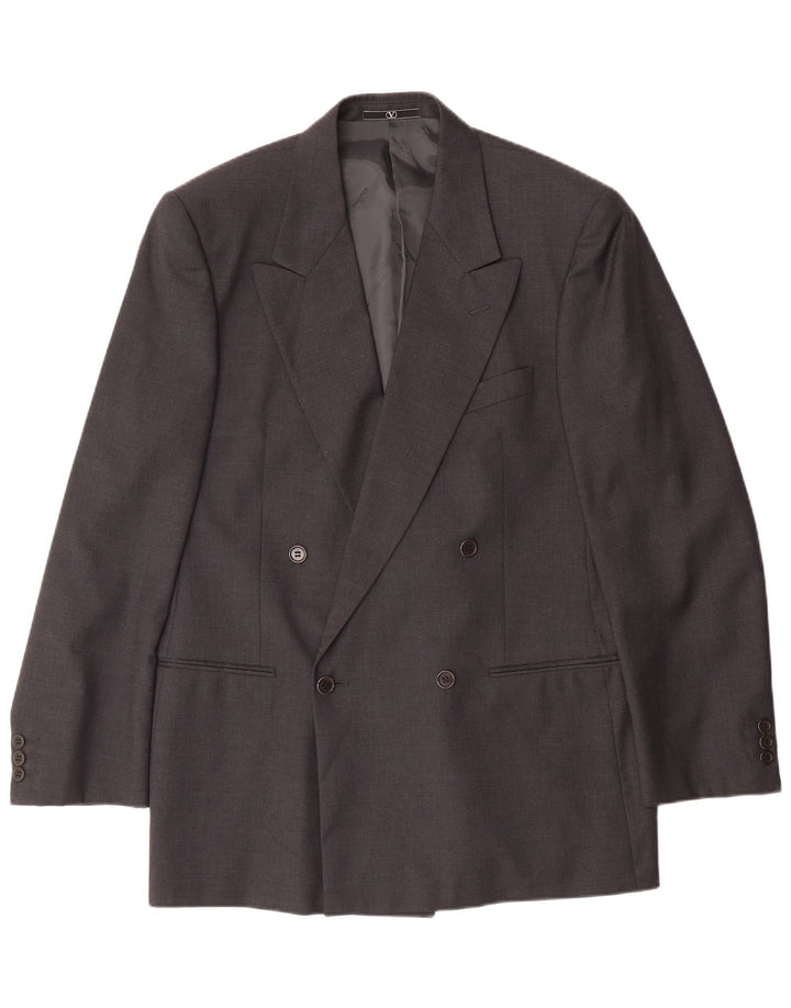 VALENTINO Мужской двубортный костюм-двойка IT 50 Большой W34 L30 Серый