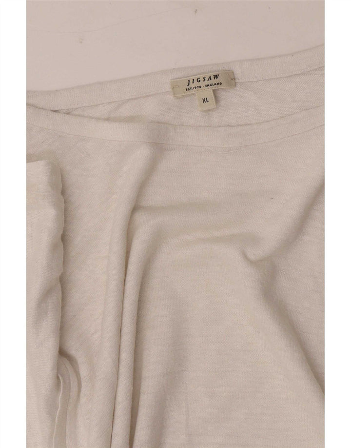 Женская футболка Jigsaw Top UK 18 XL, белая