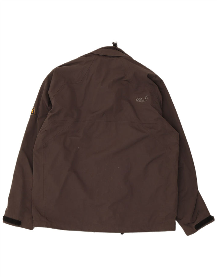 Мужская дождевик Jack Wolfskin UK 40/42, большой серый полиамид