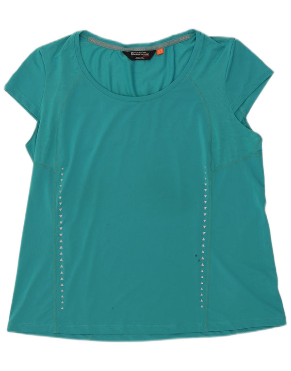Женская футболка Mountain Warehouse Top UK 18 XL бирюзовый полиэстер