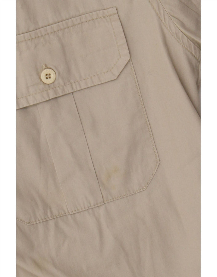 Мужская рубашка в стиле милитари с коротким рукавом Gas, большая, бежевая, хлопковая