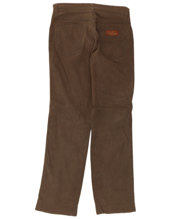 Wrangler Мужские Техасские эластичные прямые повседневные брюки W32 L34 Коричневые хлопковые брюки