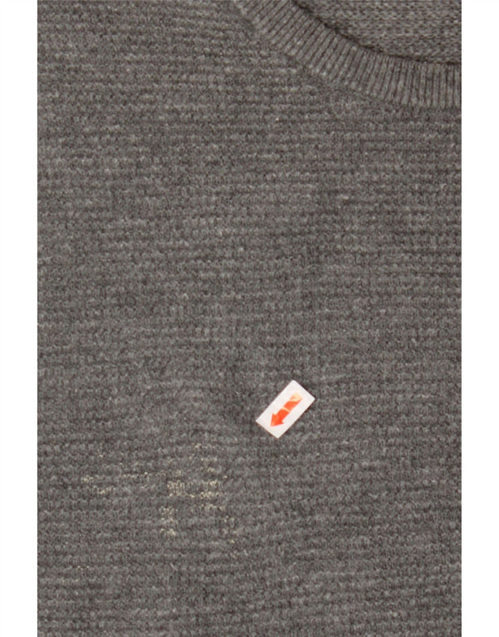 FILA Mens Crew Neck Jumper Sweater Medium Grey Cotton