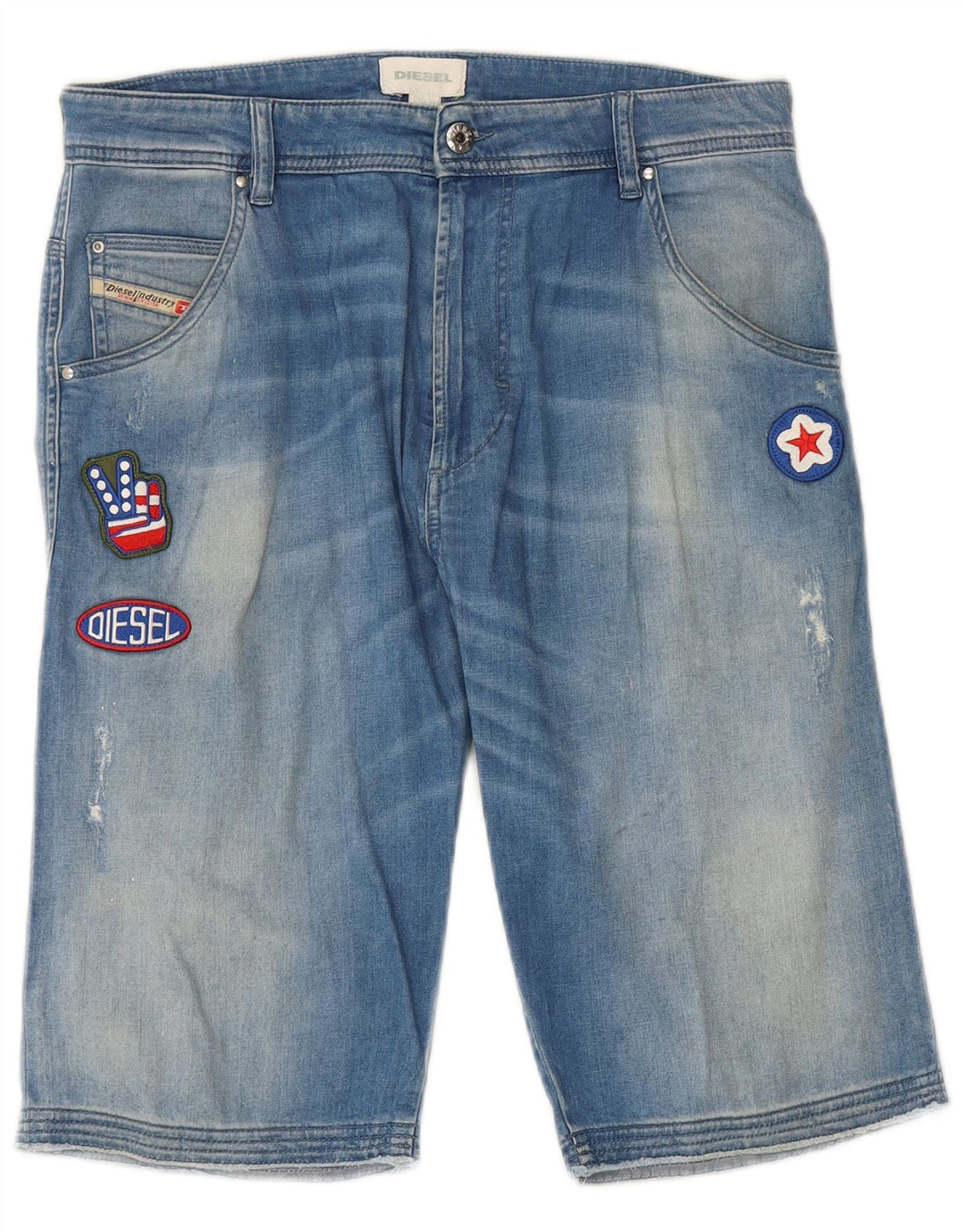 Женские джинсовые шорты DIESEL UK 16, большие W32, синие